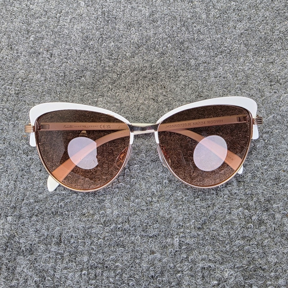 Nanette Lepore NN219 RGDWH Cat Eye Sunglasses White / Rose Gold